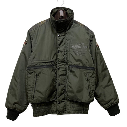 【中古品】【メンズ】 KUSHITANI クシタニ K-341-91 NYLON BIKER JACKET ナイロン バイカー ジャケット アウター 146-260921-kh-07-izu サイズ：L カラー：カーキ 万代Net店