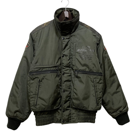 【中古品】【メンズ】 KUSHITANI クシタニ K-341-91 NYLON BIKER JACKET ナイロン バイカー ジャケット アウター 146-260921-kh-07-izu サイズ：L カラー：カーキ 万代Net店