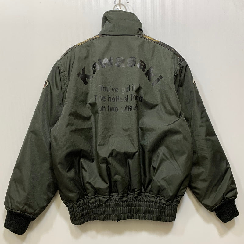 【中古品】【メンズ】 KUSHITANI クシタニ K-341-91 NYLON BIKER JACKET ナイロン バイカー ジャケット アウター 146-260921-kh-07-izu サイズ：L カラー：カーキ 万代Net店