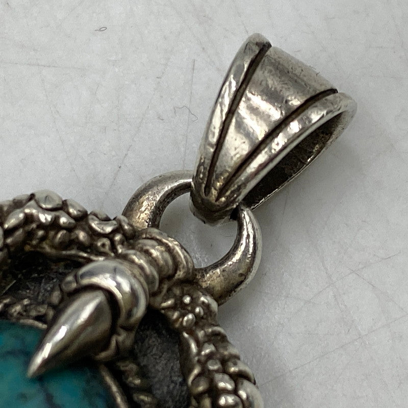 【中古品】【メンズ/レディース】 SAAD サード 925 EAGLE&EAGLE CLAW TURQUOISE OVAL PENDANT TOP イーグル クロー ターコイズ オーバル ペンダントトップ アクセサリー 191-260913-as-20-izu カラー：シルバー×ターコイズ 万代Net店