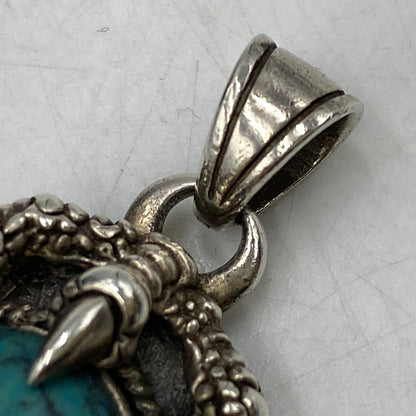 【中古品】【メンズ/レディース】 SAAD サード 925 EAGLE&EAGLE CLAW TURQUOISE OVAL PENDANT TOP イーグル クロー ターコイズ オーバル ペンダントトップ アクセサリー 191-260913-as-20-izu カラー：シルバー×ターコイズ 万代Net店