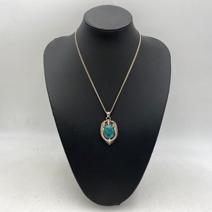 【中古品】【メンズ/レディース】 SAAD サード 925 EAGLE&EAGLE CLAW TURQUOISE OVAL PENDANT TOP イーグル クロー ターコイズ オーバル ペンダントトップ アクセサリー 191-260913-as-20-izu カラー：シルバー×ターコイズ 万代Net店