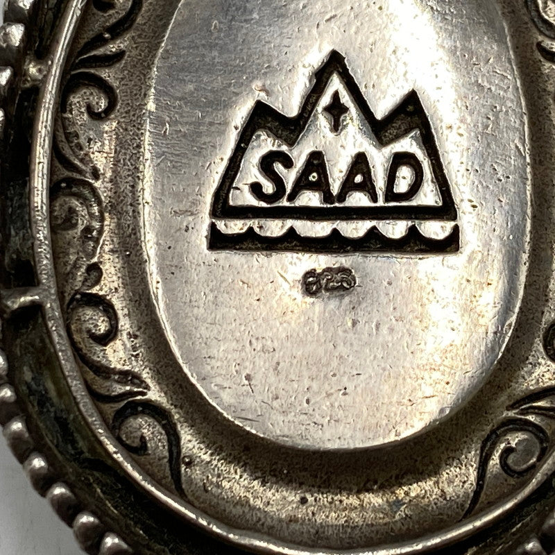 【中古品】【メンズ/レディース】 SAAD サード 925 EAGLE&EAGLE CLAW TURQUOISE OVAL PENDANT TOP イーグル クロー ターコイズ オーバル ペンダントトップ アクセサリー 191-260913-as-20-izu カラー：シルバー×ターコイズ 万代Net店