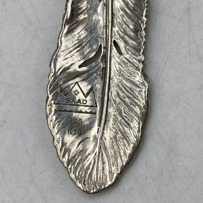 【中古品】【メンズ/レディース】 SAAD サード 925 K18 FEATHER SUN SYMBOL PENDANT TOP フェザー サン シンボル ペンダントトップ アクセサリー 191-260913-as-19-izu カラー：シルバー 万代Net店