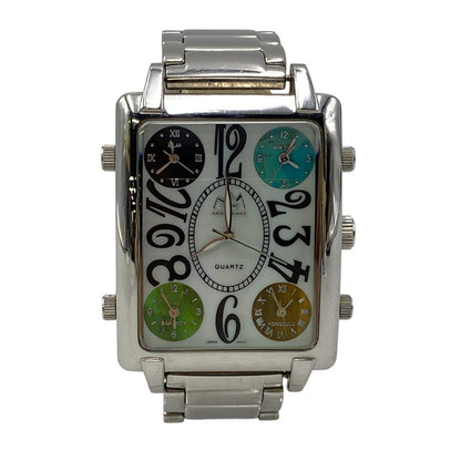 【中古品】【メンズ/レディース】 SAAD サード WORLD TIME QUARTZ WATCH MJ3S-0124 ワールドタイム クォーツ 腕時計 197-260913-as-25-izu カラー：シルバー 万代Net店