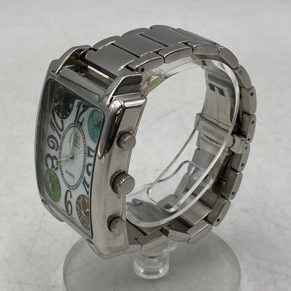 【中古品】【メンズ/レディース】 SAAD サード WORLD TIME QUARTZ WATCH MJ3S-0124 ワールドタイム クォーツ 腕時計 197-260913-as-25-izu カラー：シルバー 万代Net店
