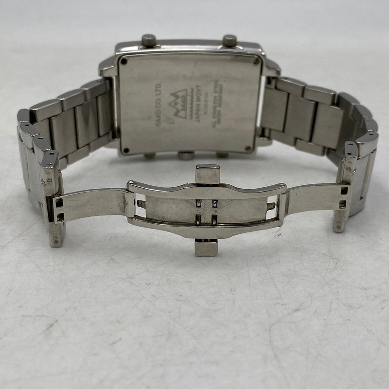 【中古品】【メンズ/レディース】 SAAD サード WORLD TIME QUARTZ WATCH MJ3S-0124 ワールドタイム クォーツ 腕時計 197-260913-as-25-izu カラー：シルバー 万代Net店