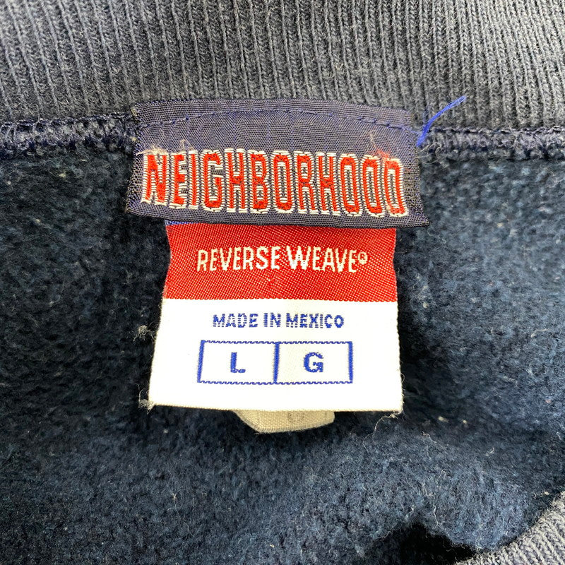 【中古品】【メンズ】 NEIGHBORHOOD ネイバーフッド × CHAMPION チャンピオン REVERSE WEAVE SWEATSHIRT リバース ウィーブ スウェットシャツ トップス 142-260917-kh-18-izu サイズ：L カラー：ネイビー 万代Net店