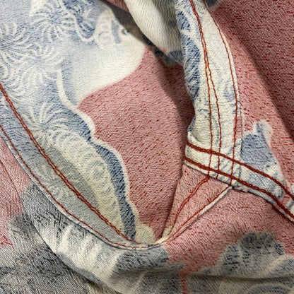 【中古品】【メンズ】 SUN SURF サンサーフ M32692B KARAJISHI BOTAN ALOHA SHIRT 唐獅子 牡丹 アロハ シャツ トップス 半袖 145-260914-cs-12-izu サイズ：M カラー：レッド 万代Net店