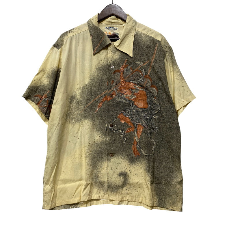 【中古品】【メンズ】 SUN SURF サンサーフ SS38935 葛飾北斎 SPECIAL EDITION スぺシャル エディション 雷神図 ALOHA SHIRT アロハ シャツ トップス 半袖 145-260914-cs-11-izu サイズ：L カラー：マルチ 万代Net店