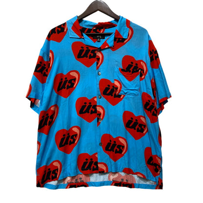【中古品】【メンズ】 STUSSY ステューシー×CPFM シーピーエフエム HEART OPEN COLLAR SS SHIRT ハート オープン カラー ショートスリーブ シャツ トップス 半袖 142-260914-cs-13-izu サイズ：M カラー：ライトブルー 万代Net店
