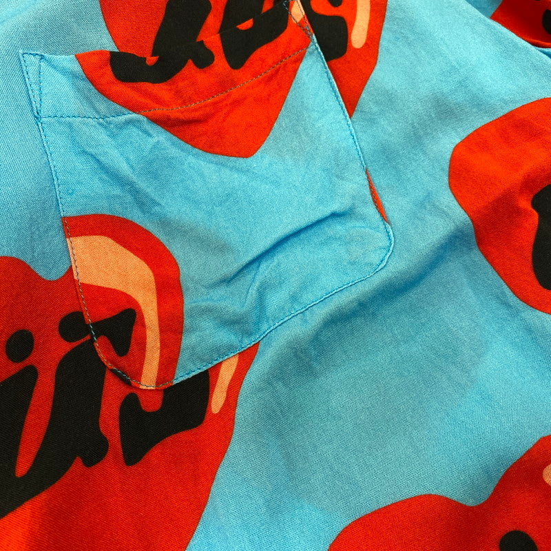 【中古品】【メンズ】 STUSSY ステューシー×CPFM シーピーエフエム HEART OPEN COLLAR SS SHIRT ハート オープン カラー ショートスリーブ シャツ トップス 半袖 142-260914-cs-13-izu サイズ：M カラー：ライトブルー 万代Net店