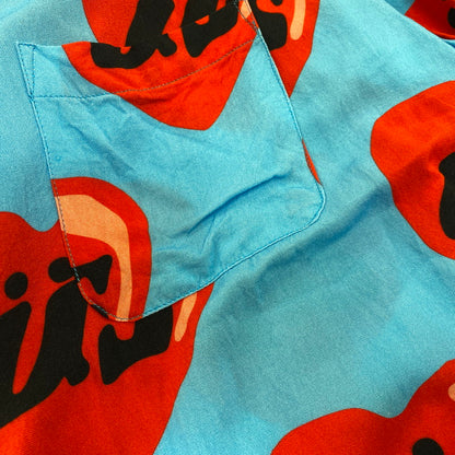 【中古品】【メンズ】 STUSSY ステューシー×CPFM シーピーエフエム HEART OPEN COLLAR SS SHIRT ハート オープン カラー ショートスリーブ シャツ トップス 半袖 142-260914-cs-13-izu サイズ：M カラー：ライトブルー 万代Net店