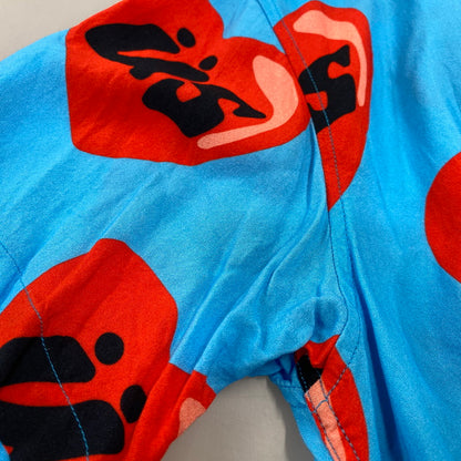 【中古品】【メンズ】 STUSSY ステューシー×CPFM シーピーエフエム HEART OPEN COLLAR SS SHIRT ハート オープン カラー ショートスリーブ シャツ トップス 半袖 142-260914-cs-13-izu サイズ：M カラー：ライトブルー 万代Net店
