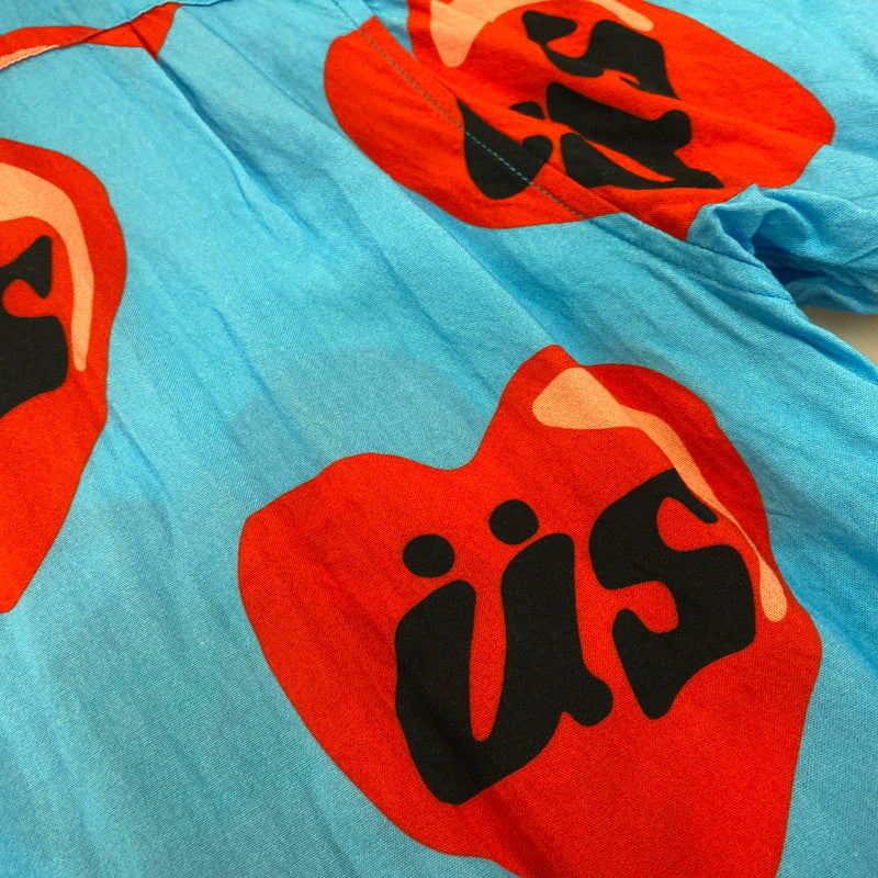 【中古品】【メンズ】 STUSSY ステューシー×CPFM シーピーエフエム HEART OPEN COLLAR SS SHIRT ハート オープン カラー ショートスリーブ シャツ トップス 半袖 142-260914-cs-13-izu サイズ：M カラー：ライトブルー 万代Net店