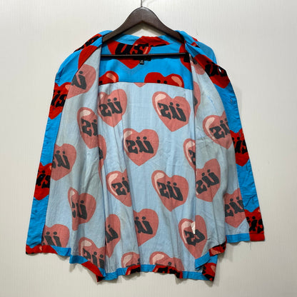 【中古品】【メンズ】 STUSSY ステューシー×CPFM シーピーエフエム HEART OPEN COLLAR SS SHIRT ハート オープン カラー ショートスリーブ シャツ トップス 半袖 142-260914-cs-13-izu サイズ：M カラー：ライトブルー 万代Net店
