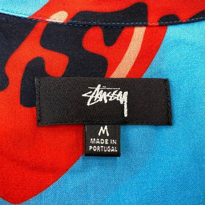 【中古品】【メンズ】 STUSSY ステューシー×CPFM シーピーエフエム HEART OPEN COLLAR SS SHIRT ハート オープン カラー ショートスリーブ シャツ トップス 半袖 142-260914-cs-13-izu サイズ：M カラー：ライトブルー 万代Net店