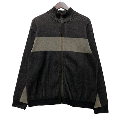 【中古品】【メンズ】 Supreme シュプリーム 2-TONE RIBBED ZIP UP SWEATER ジップアップ セーター 149-260913-as-02-izu サイズ：S カラー：ブラック系 万代Net店