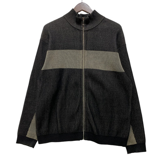 【中古品】【メンズ】 Supreme シュプリーム 2-TONE RIBBED ZIP UP SWEATER ジップアップ セーター 149-260913-as-02-izu サイズ：S カラー：ブラック系 万代Net店