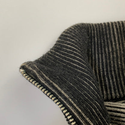 【中古品】【メンズ】 Supreme シュプリーム 2-TONE RIBBED ZIP UP SWEATER ジップアップ セーター 149-260913-as-02-izu サイズ：S カラー：ブラック系 万代Net店
