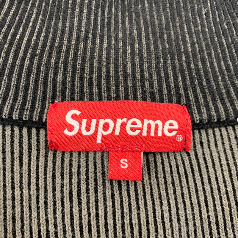 【中古品】【メンズ】 Supreme シュプリーム 2-TONE RIBBED ZIP UP SWEATER ジップアップ セーター 149-260913-as-02-izu サイズ：S カラー：ブラック系 万代Net店