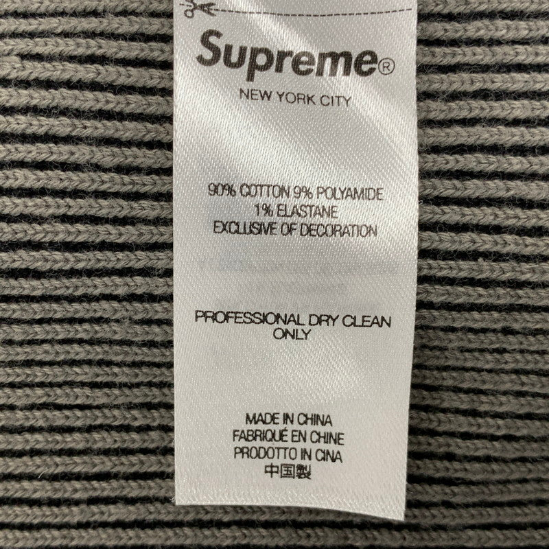 【中古品】【メンズ】 Supreme シュプリーム 2-TONE RIBBED ZIP UP SWEATER ジップアップ セーター 149-260913-as-02-izu サイズ：S カラー：ブラック系 万代Net店
