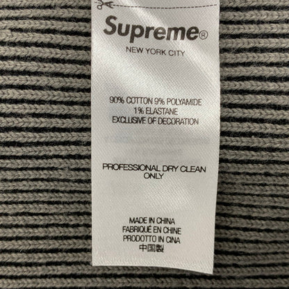 【中古品】【メンズ】 Supreme シュプリーム 2-TONE RIBBED ZIP UP SWEATER ジップアップ セーター 149-260913-as-02-izu サイズ：S カラー：ブラック系 万代Net店