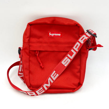【中古品】【メンズ/レディース】 SUPREME シュプリーム 18SS SHOULDER BAG ショルダーバッグ 鞄 カバン 188-260915-ya-02-izu カラー：レッド 万代Net店
