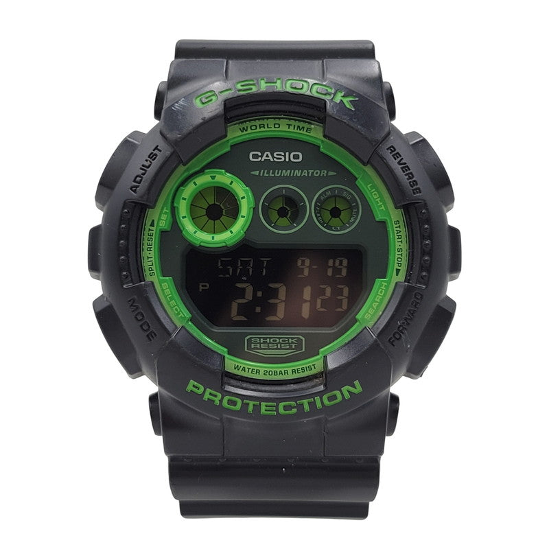 【中古品】【メンズ/レディース】 G-SHOCK ジーショック DIGITAL GD-120N デジタル 腕時計 196-260920-as-13-izu カラー：ブラック×グリーン 万代Net店