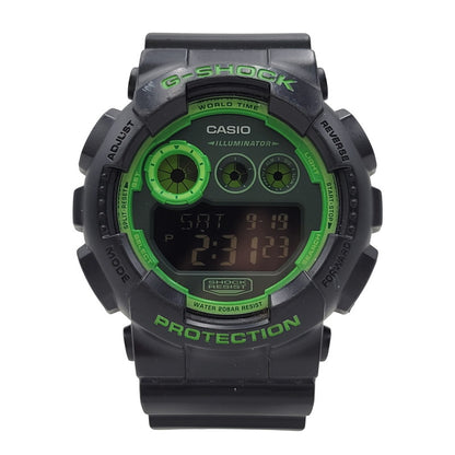 【中古品】【メンズ/レディース】 G-SHOCK ジーショック DIGITAL GD-120N デジタル 腕時計 196-260920-as-13-izu カラー：ブラック×グリーン 万代Net店