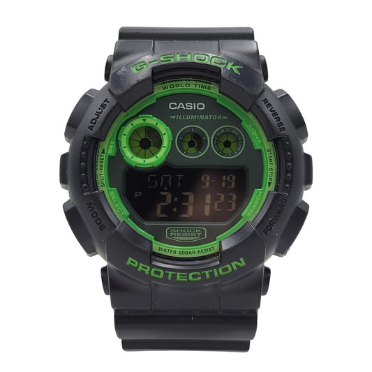 【中古品】【メンズ/レディース】 G-SHOCK ジーショック DIGITAL GD-120N デジタル 腕時計 196-260920-as-13-izu カラー：ブラック×グリーン 万代Net店