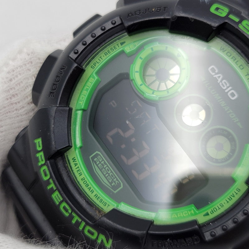 【中古品】【メンズ/レディース】 G-SHOCK ジーショック DIGITAL GD-120N デジタル 腕時計 196-260920-as-13-izu カラー：ブラック×グリーン 万代Net店