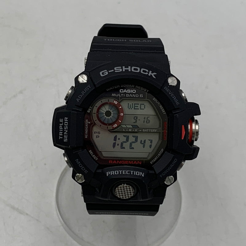 【中古美品】【メンズ/レディース】 G-SHOCK ジーショック GW-9400-1DR RANGEMAN SOLAR DIGITAL レンジマン ソーラー デジタル 腕時計 196-260916-yn-08-izu カラー：ブラック 万代Net店