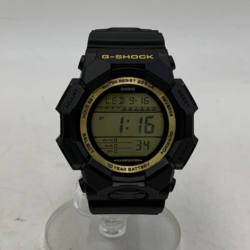 【中古品】【メンズ/レディース】 G-SHOCK ジーショック GD-010GB-1A9JF DIGITAL QUARTZ デジタルクオーツ 腕時計 196-260916-yn-07-izu サイズ：54.9 × 51.9 × 16.1 mm カラー：ブラック 万代Net店