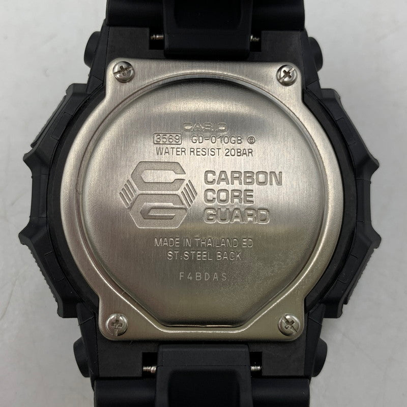 【中古品】【メンズ/レディース】 G-SHOCK ジーショック GD-010GB-1A9JF DIGITAL QUARTZ デジタルクオーツ 腕時計 196-260916-yn-07-izu サイズ：54.9 × 51.9 × 16.1 mm カラー：ブラック 万代Net店