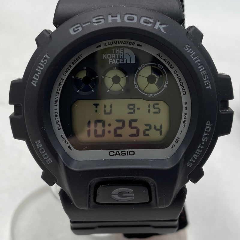 【中古品】【メンズ/レディース】 SUPREME シュプリーム×G-SHOCK ジーショック ×THE NORTH FACE ザ・ノース・フェイス DW-6900NS-1JR 国内正規 DIGITAL QUARTZ デジタル クオーツ 腕時計 時計 196-260915-ya-01-izu カラー：ブラック 万代Net店