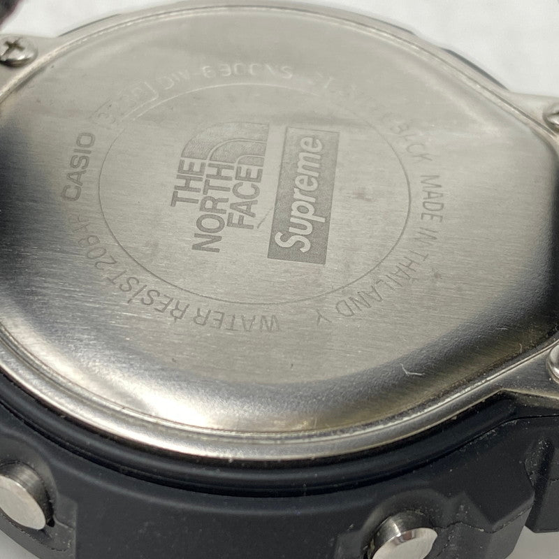 【中古品】【メンズ/レディース】 SUPREME シュプリーム×G-SHOCK ジーショック ×THE NORTH FACE ザ・ノース・フェイス DW-6900NS-1JR 国内正規 DIGITAL QUARTZ デジタル クオーツ 腕時計 時計 196-260915-ya-01-izu カラー：ブラック 万代Net店