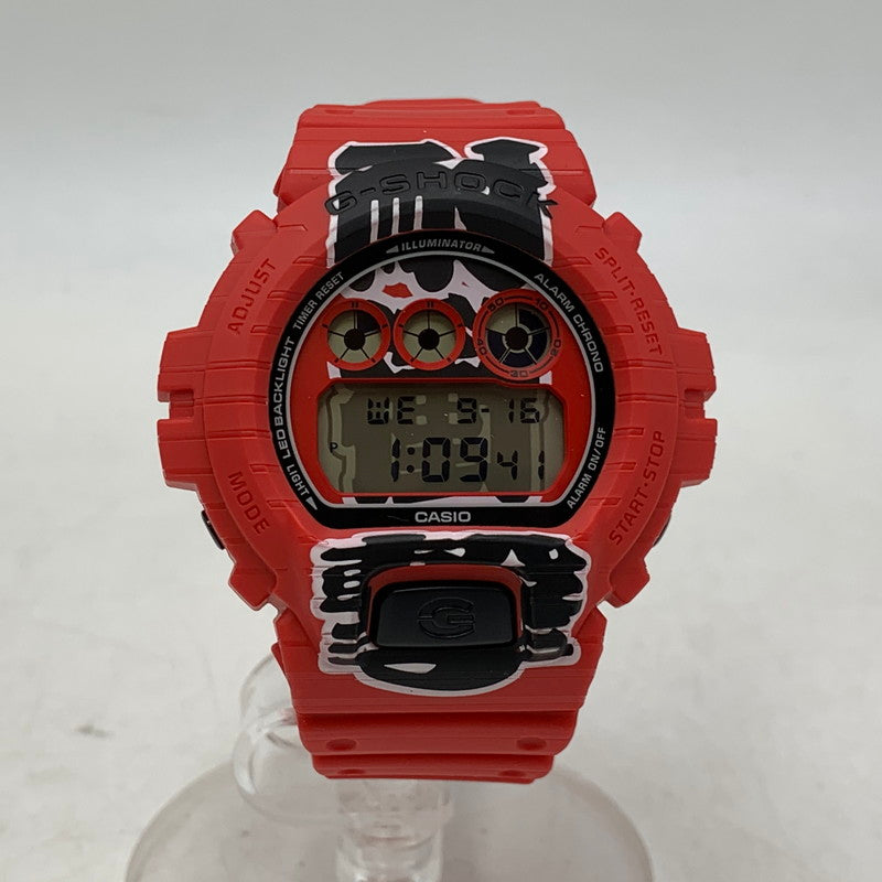 【中古美品】【メンズ/レディース】 G-SHOCK ジーショック DW-6900AKA-4JR DIGITAL QUARTZ デジタルクオーツ 腕時計 196-260916-yn-06-izu サイズ：53.2 × 50 × 18.7 mm カラー：レッド 万代Net店