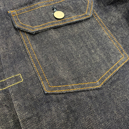 【中古品】【メンズ】 OUTSTANDING アウトスタンディング SELVEDGE DENIM 1ST JACKET セルビッチ デニム ファースト ジャケット アウター 145-260915-cs-10-izu サイズ：42 カラー：インディゴ 万代Net店