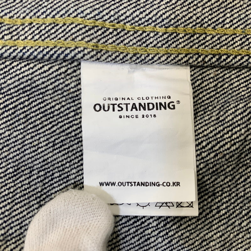 【中古品】【メンズ】 OUTSTANDING アウトスタンディング SELVEDGE DENIM 1ST JACKET セルビッチ デニム ファースト ジャケット アウター 145-260915-cs-10-izu サイズ：42 カラー：インディゴ 万代Net店