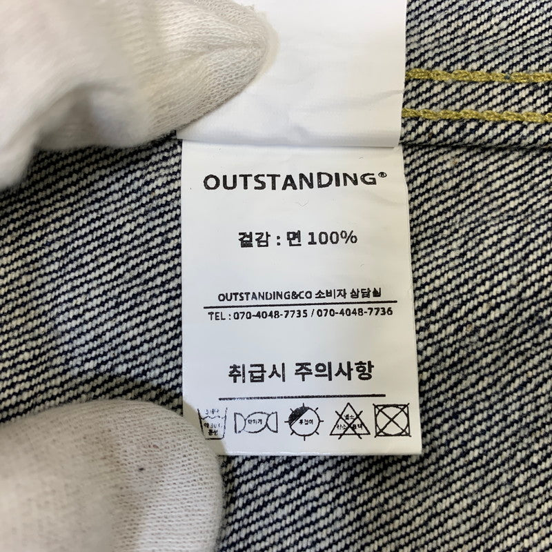 【中古品】【メンズ】 OUTSTANDING アウトスタンディング SELVEDGE DENIM 1ST JACKET セルビッチ デニム ファースト ジャケット アウター 145-260915-cs-10-izu サイズ：42 カラー：インディゴ 万代Net店