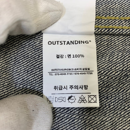 【中古品】【メンズ】 OUTSTANDING アウトスタンディング SELVEDGE DENIM 1ST JACKET セルビッチ デニム ファースト ジャケット アウター 145-260915-cs-10-izu サイズ：42 カラー：インディゴ 万代Net店