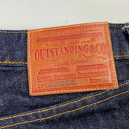 【中古品】【メンズ】 OUTSTANDING アウトスタンディング 40S SELVEDGE STRAIGHT PANTS セルビッジ ストレート パンツ ボトムス ズボン 156-260914-cs-01-izu サイズ：32 カラー：インディゴ 万代Net店