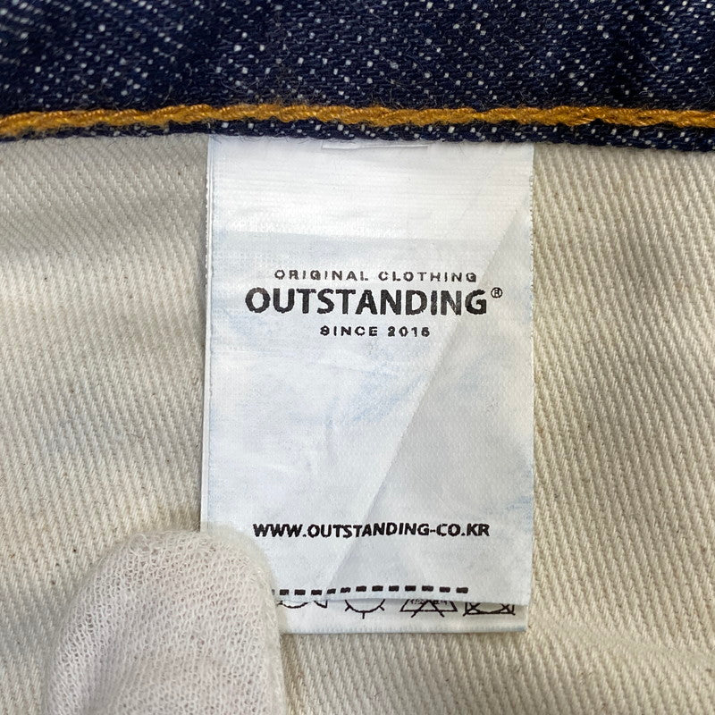 【中古品】【メンズ】 OUTSTANDING アウトスタンディング 40S SELVEDGE STRAIGHT PANTS セルビッジ ストレート パンツ ボトムス ズボン 156-260914-cs-01-izu サイズ：32 カラー：インディゴ 万代Net店
