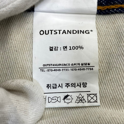 【中古品】【メンズ】 OUTSTANDING アウトスタンディング 40S SELVEDGE STRAIGHT PANTS セルビッジ ストレート パンツ ボトムス ズボン 156-260914-cs-01-izu サイズ：32 カラー：インディゴ 万代Net店