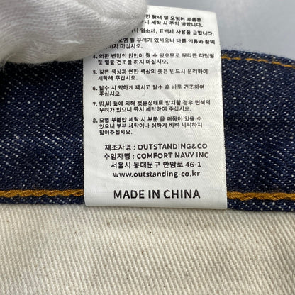 【中古品】【メンズ】 OUTSTANDING アウトスタンディング 40S SELVEDGE STRAIGHT PANTS セルビッジ ストレート パンツ ボトムス ズボン 156-260914-cs-01-izu サイズ：32 カラー：インディゴ 万代Net店