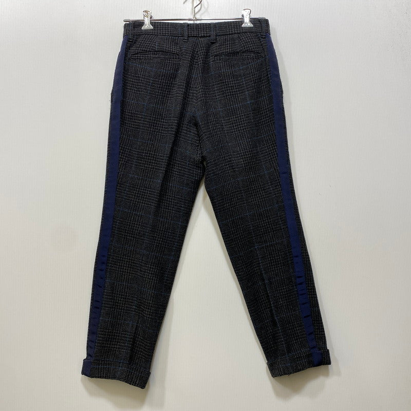 【現状渡し品】【メンズ】 SACAI サカイ 12-00327M 12AW SIDE STRIPE GLEN CHECK WOOL PANTS サイド ストライプ グレン チェック ウール パンツ ボトムス ズボン 151-260914-cs-03-izu サイズ：2 カラー：チャコール系 万代Net店