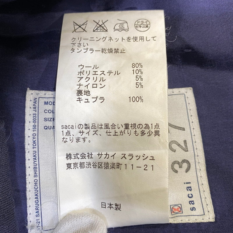 【現状渡し品】【メンズ】 SACAI サカイ 12-00327M 12AW SIDE STRIPE GLEN CHECK WOOL PANTS サイド ストライプ グレン チェック ウール パンツ ボトムス ズボン 151-260914-cs-03-izu サイズ：2 カラー：チャコール系 万代Net店