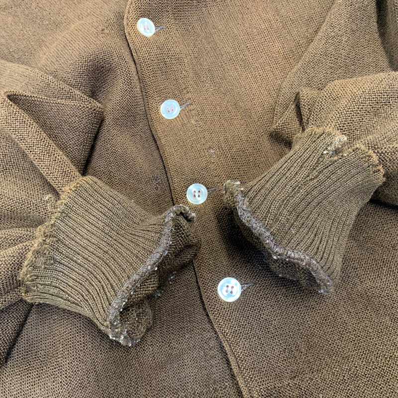 【現状渡し品】【メンズ】 USED CARDIGAN カーディガン 長袖 146-260921-as-35-izu サイズ：M カラー：ブラウン 万代Net店