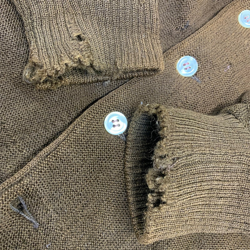 【現状渡し品】【メンズ】 USED CARDIGAN カーディガン 長袖 146-260921-as-35-izu サイズ：M カラー：ブラウン 万代Net店